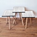 Set masute 3 piese, Leona, 3Shp364, MDF , Alb