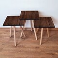 Set masute 3 piese, Leona, 3Shp365, MDF , Maro