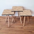 Set masute 3 piese, Leona, 3Shp389, MDF , Bej