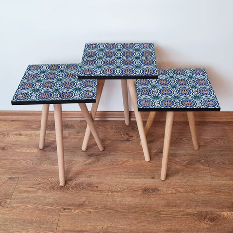 Set masute 3 piese, Leona, 3Shp50, MDF , Multicolor