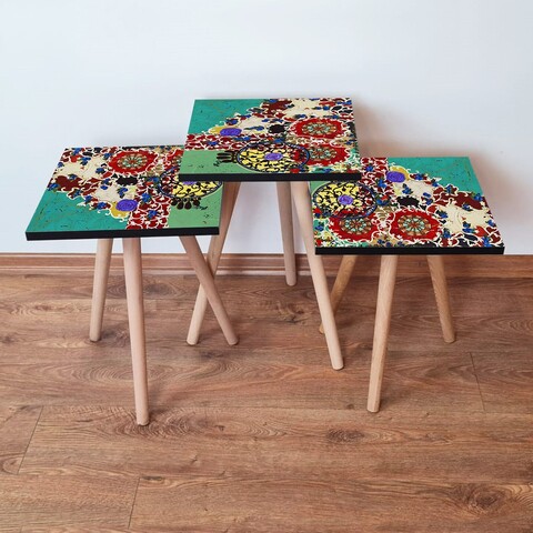Set masute 3 piese, Leona, 3Shp56, MDF , Multicolor