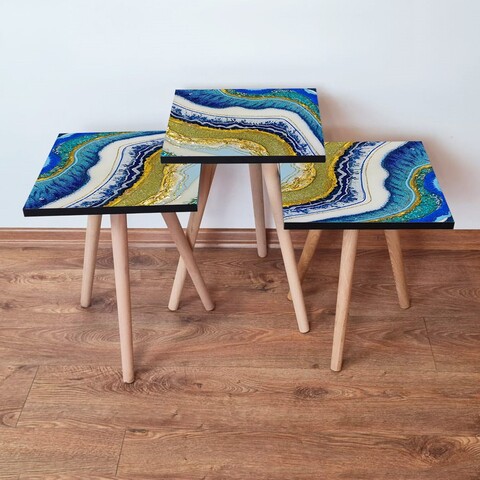 Set masute 3 piese, Leona, 3Shp71, MDF , Multicolor