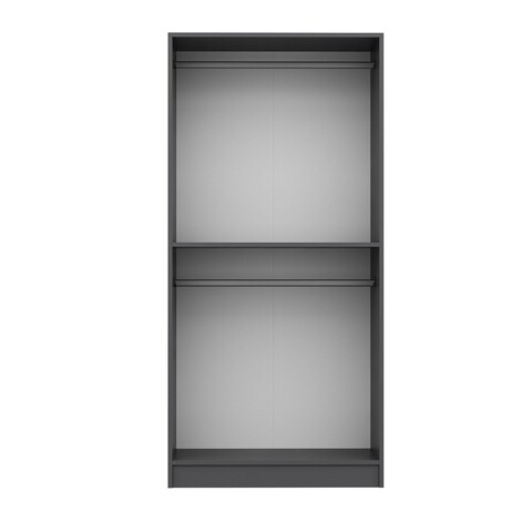 Dulap pentru haine, Minerva, Kale, 90x190x52 cm, PAL, Antracit