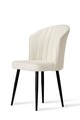 Set scaune 2 piese, Beckley, Rubi, MDF , Crem/Negru