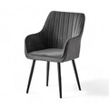Set scaune 2 piese, Beckley, Nova, MDF , Antracit / Negru
