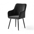Set scaune 2 piese, Beckley, Nova, MDF , Negru