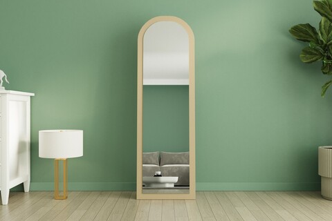 Oglinda decorativa, Siam, Emma, 50x160x2 cm, MDF , Nisip