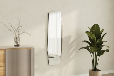 Oglinda decorativa, Siam, Aural, 40x120x2 cm, MDF , Negru