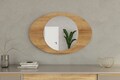 Oglinda decorativa, Siam, Obble, 60x90x2 cm, MDF , Maro