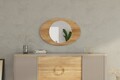 Oglinda decorativa, Siam, Obble, 60x90x2 cm, MDF , Maro