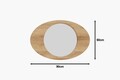 Oglinda decorativa, Siam, Obble, 60x90x2 cm, MDF , Maro