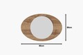 Oglinda decorativa, Siam, Obble, 60x90x2 cm, MDF , Maro