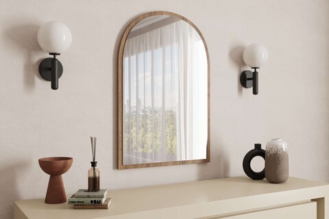Oglinda decorativa, Siam, Brilya, 60x90x2 cm, MDF , Maro