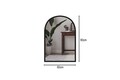 Oglinda decorativa, Siam, Brilya, 60x90x2 cm, MDF , Negru