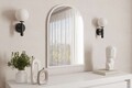 Oglinda decorativa, Siam, Brilya, 60x90x2 cm, MDF , Alb