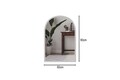 Oglinda decorativa, Siam, Brilya, 60x90x2 cm, MDF , Alb