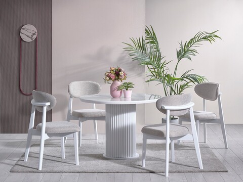 Masa, Fairfax, Aqua, 100x75x100 cm, MDF , Alb