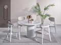 Set masa si 4 scaune, Fairfax, Aqua, MDF , Alb