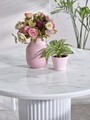Set masa si 4 scaune, Fairfax, Aqua, MDF , Alb