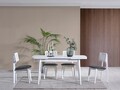 Set masa extensibila si 4 scaune, Hanah Home, Milla, Alb