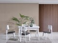 Set masa extensibila si 4 scaune, Hanah Home, Milla, Alb
