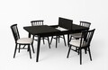 Set masa extensibila si 4 scaune, Hanah Home, Lotus, Negru