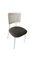 Set masa extensibila si 4 scaune, Hanah Home, Lina, Alb lemn / Negru