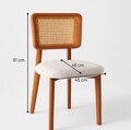 Set masa extensibila si 4 scaune, Hanah Home, Natura, Alb lemn / Stejar