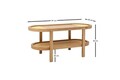 Masuta de cafea, Howard, Nala 42, 91x42x36 cm, Corp din 100% lemn de frasin, Natural