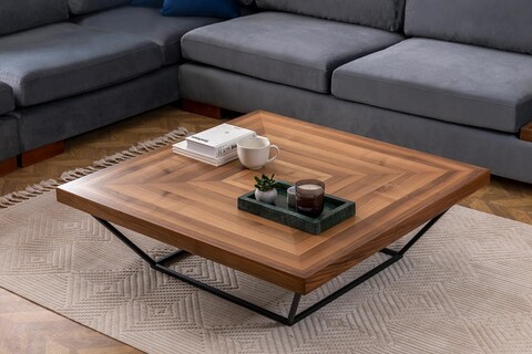 Masuta de cafea, Howard, Cora, 100x32x100 cm, MDF , Maro
