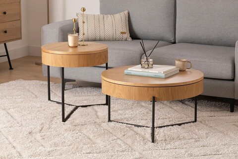 Set masute 2 piese, Howard, Islo, MDF , Natural