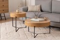 Set masute 2 piese, Howard, Islo, MDF , Natural