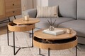 Set masute 2 piese, Howard, Islo, MDF , Natural
