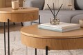 Set masute 2 piese, Howard, Islo, MDF , Natural