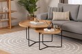 Set masute 2 piese, Howard, Mandy, MDF , Natural
