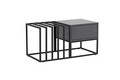 Masuta de cafea, Howard, Charlotte, 90x37x90 cm, PAL, Negru
