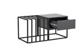 Masuta de cafea, Howard, Charlotte, 90x37x90 cm, PAL, Negru