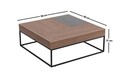Masuta de cafea, Howard, Lena, 90x37x90 cm, PAL, Maro