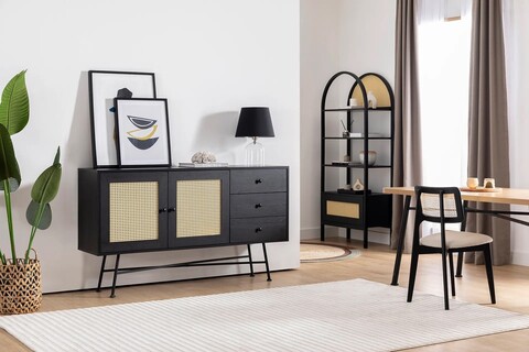 Consola, Howard, Nala 160, 160x90x40 cm, PAL, Negru