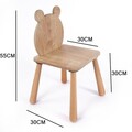 Scaun de masa pentru bebelusi, Hanah Home, BLTYZ-AKTV043, 30x55x30 cm, Stejar