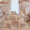 Set masa si scaun pentru copii, Hanah Home, BLTYZ-AKTV061, Stejar