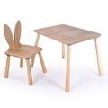 Set masa si scaun pentru copii, Hanah Home, BLTYZ-AKTV059, Stejar