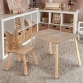 Set masa si scaun pentru copii, Hanah Home, BLTYZ-AKTV062, Stejar