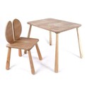 Set masa si scaun pentru copii, Hanah Home, BLTYZ-AKTV064, Stejar