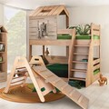 Set triunghi de catarare Pikler, Hanah Home, BLTYZ-AKTV058, Stejar