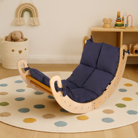 Triunghi de catarare Pikler, Rosewood, BLTYZ-AKTV048, 51x47x82 cm, Placaj, Stejar / Antracit