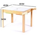 Masa pentru copii, Rosewood, BLTYZ-AKTV0150, 83x54x49 cm, Lemn masiv de pin, Stejar