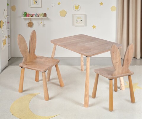 Set masa si scaun pentru copii, Rosewood, BLTYZ-AKTV059-1, MDF, Stejar