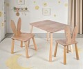 Set masa si scaun pentru copii, Rosewood, BLTYZ-AKTV059-1, MDF, Stejar
