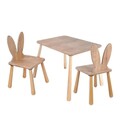 Set masa si scaun pentru copii, Rosewood, BLTYZ-AKTV059-1, MDF, Stejar